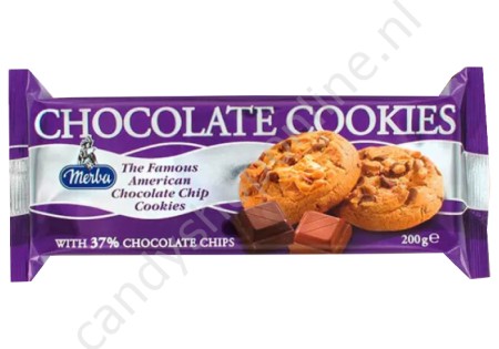 Merba Chocolate Cookies with 37% chocolate chips 200gr.