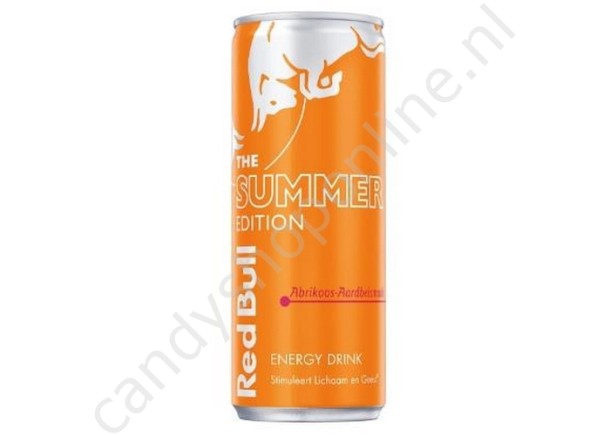 Red Bull the Summer edition Abrikoos-Aardbeien 250ml.