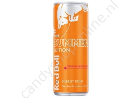 Red Bull the Summer edition Abrikoos-Aardbeien 250ml.