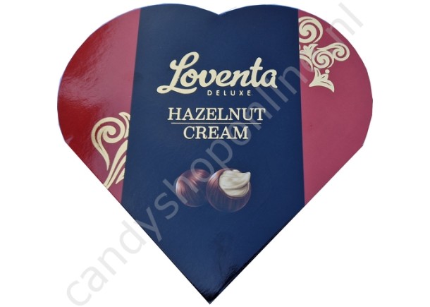 Loventa de luxe Hazelnut Cream Pralines Hart 110 gram