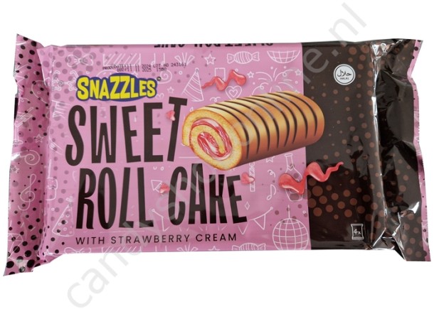 Snazzles Sweet Roll Cake with strawberry crème 4pcs. 200gr.