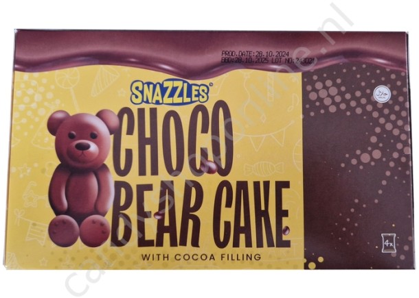 Snazzles Choco Bear Cake with cocoa filling 4pcs. 160gr.