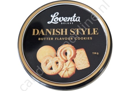 Loventa de Luxe Danish Style Butter flavour Cookies tin 114 gram