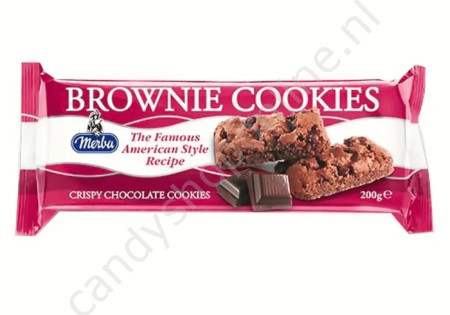 Merba Brownie Cookies crispy chocolate cookies 200gr.