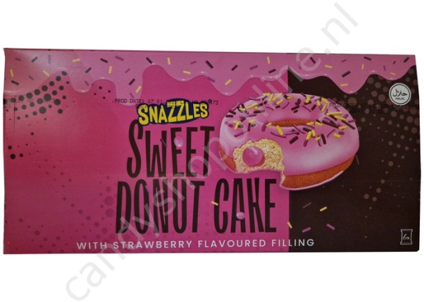 Snazzles Sweet Donut Cake with Strawberry flavoured filling 6pcs. 240gr.