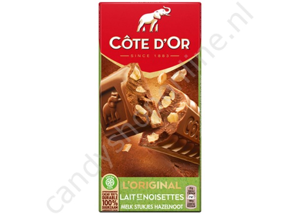 Côte d'Or L'Original Melkchocolade met Stukjes Hazelnoot 200gr.