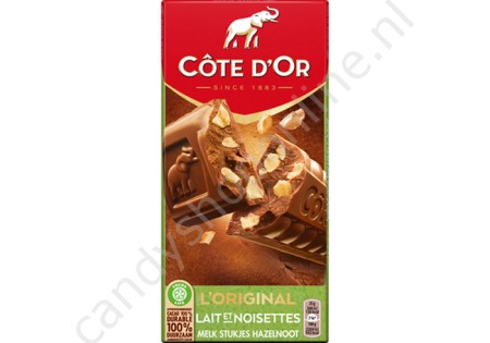 Côte d'Or L'Original Melkchocolade met Stukjes Hazelnoot 200gr.