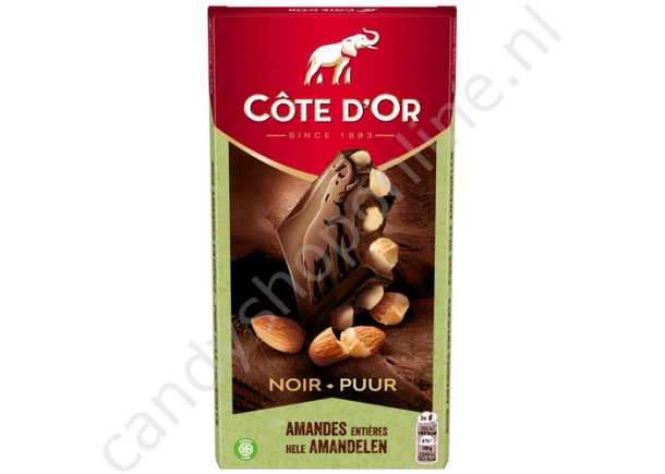 Côte d'Or  Pure Chocolade met Amandelen 180gr.