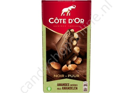 Côte d'Or  Pure Chocolade met Amandelen 180gr.