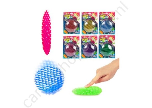 Worm Glitter Fidget met snoepzak