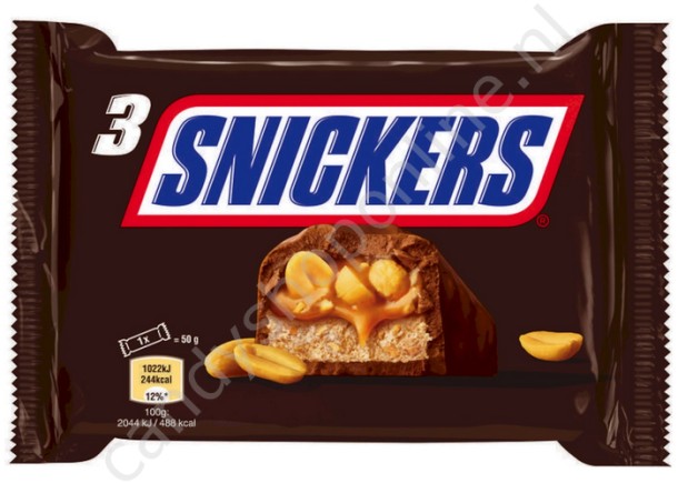 Snickers 3pck 150 gram