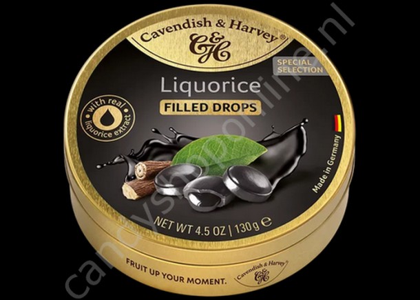 Cavendish & Harvey Filled Liquorice Drops with Liquorice Extract 130gr.