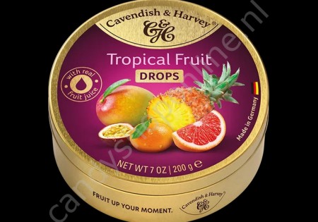 Cavendish & Harvey Tropical Fruit Drops with real Fruit Juice 200gr.