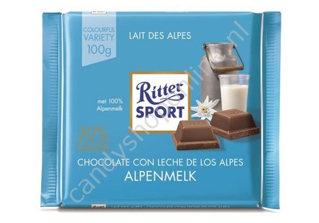 Ritter Sport Alpine Milk Chocolate 100gr.