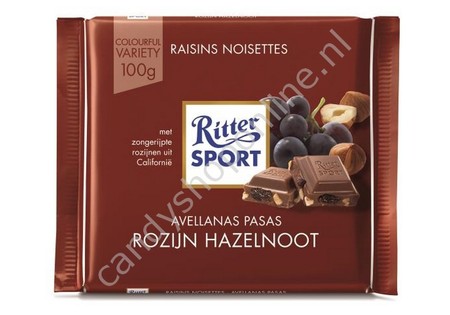 Ritter Sport Raisins Hazelnuts 100gr.