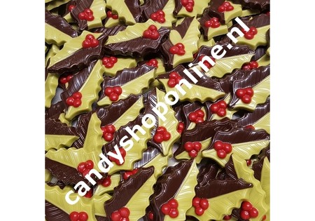 Hulstblaadjes puur/groen Bakje 17 stuks