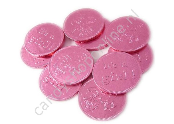 Crest Chocolade Munten Roze 175gr.