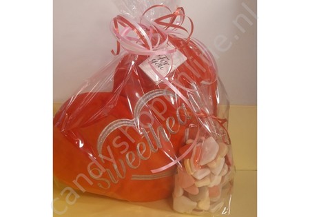 Hart Kussen Sweetheart met blokzak Hartenmix