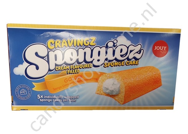 Cravingz Spongiez Golden sponge cake with cream flavoured filling 200gr.
