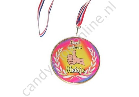 Chocolade Medaille Goed Gedaan Meisje