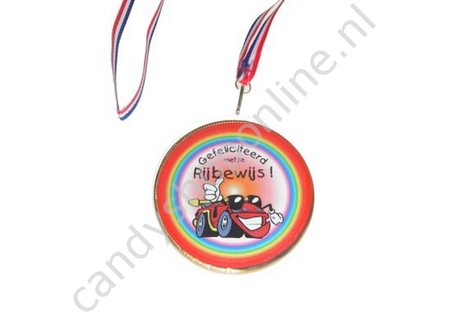 Chocolade Medaille Gefeliciteerd Met Je Rijbewijs
