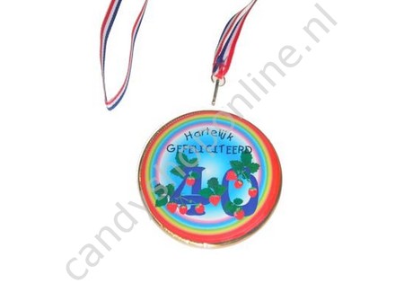 Chocolade Medaille Hartelijk Gefeliciteerd 40