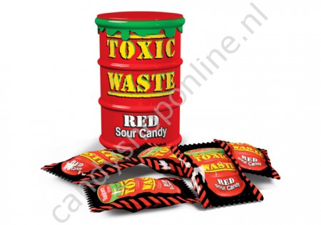 Toxic Waste Red Sour Candy Drum 42gr.