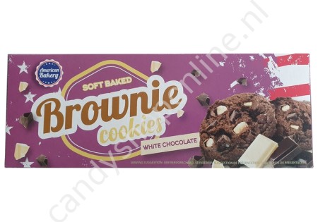 American Bakery soft baked Brownie Cookies with Plain and White Chocolate 106gr.