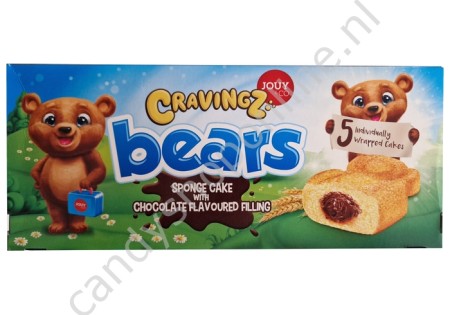 Cravingz Bears sponge Cake with Cacao filling 200gr.