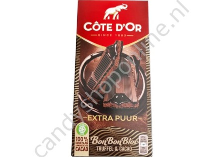 Côte d'Or BonBonBloc truffel & cacao extra puur 190gr.