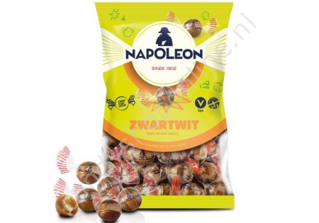 Napoleon zwart/wit kogels 150 gram