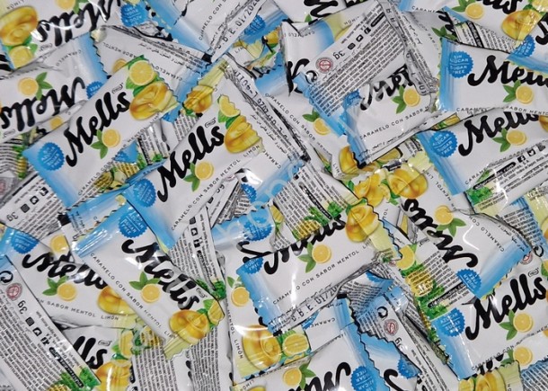 Vidal Mells Menthol hard boiled candy with Lemon flavour SV 200 gram